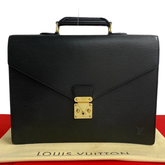 LOUIS VUITTON Business bag M54412 leather black Epi Cerviet ambassador mens Used Authentic