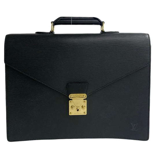 LOUIS VUITTON Business bag M54412 leather black Epi Cerviet ambassador mens Used Authentic