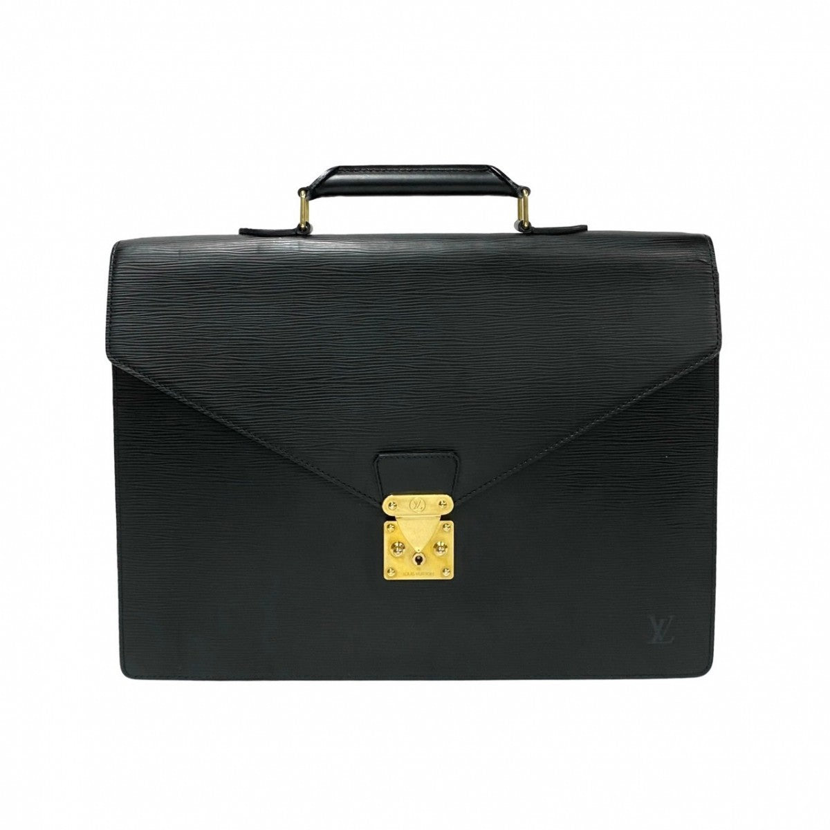 LOUIS VUITTON Business bag M54412 leather black Epi Serviette Ambassador mens Used Authentic