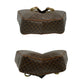 CELINE Shoulder Bag Leather, PVC Brown Macadam Blason Triomphe Pattern Women Used Authentic