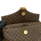 CELINE Shoulder Bag Leather, PVC Brown Macadam Blason Triomphe Pattern Women Used Authentic