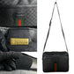 GUCCI Shoulder Bag leather black Micro GG Sherry line Old Gucci Women Used Authentic