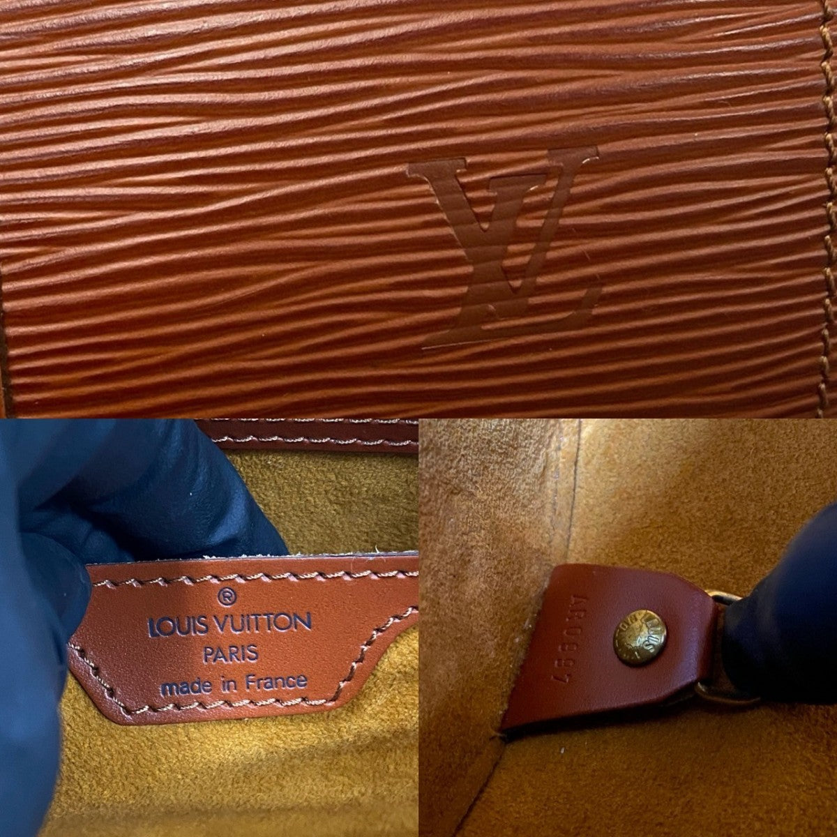 LOUIS VUITTON Handbag M52223 Epi Leather Brown Epi Suflo Women Used Authentic