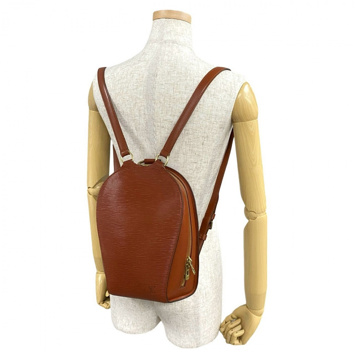 LOUIS VUITTON Backpack M52233 Epi Leather Brown Epi Mabillon Women Used Authentic