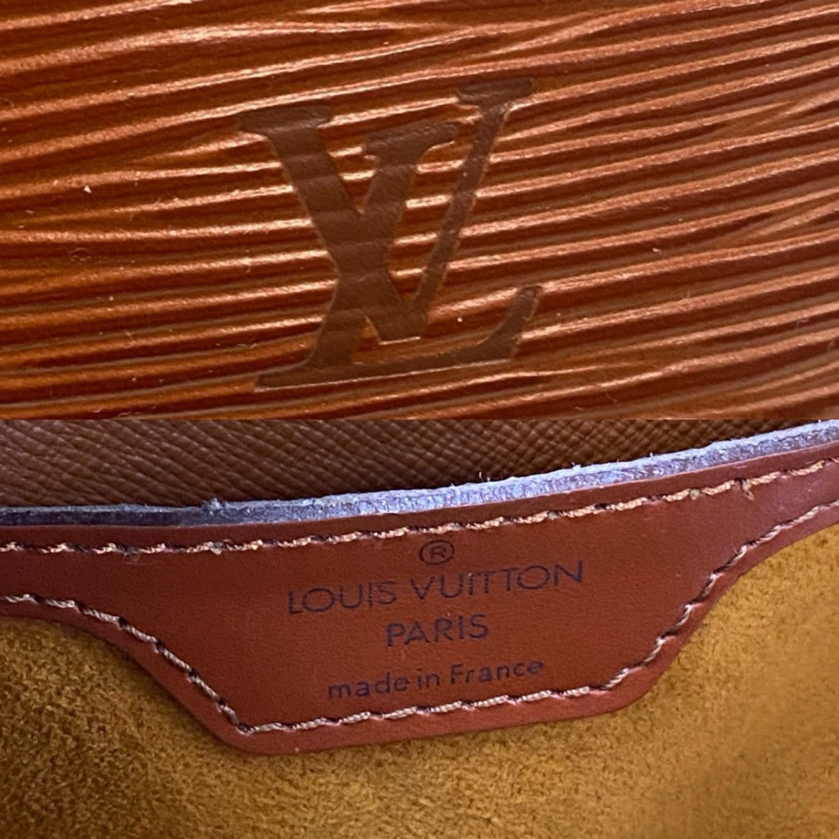 LOUIS VUITTON Backpack M52233 Epi Leather Brown Epi Mabillon Women Used Authentic