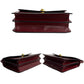 CELINE Handbag leather wine-red Star Ball logo Metal Women Used Authentic