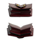 CELINE Handbag leather wine-red Star Ball logo Metal Women Used Authentic