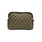 GUCCI Shoulder Bag Leather, PVC Brown GG logo Women Used Authentic