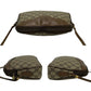 GUCCI Shoulder Bag Leather, PVC Brown GG logo Women Used Authentic