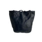 LOEWE Shoulder Bag leather Navy Anagram logo Women Used Authentic