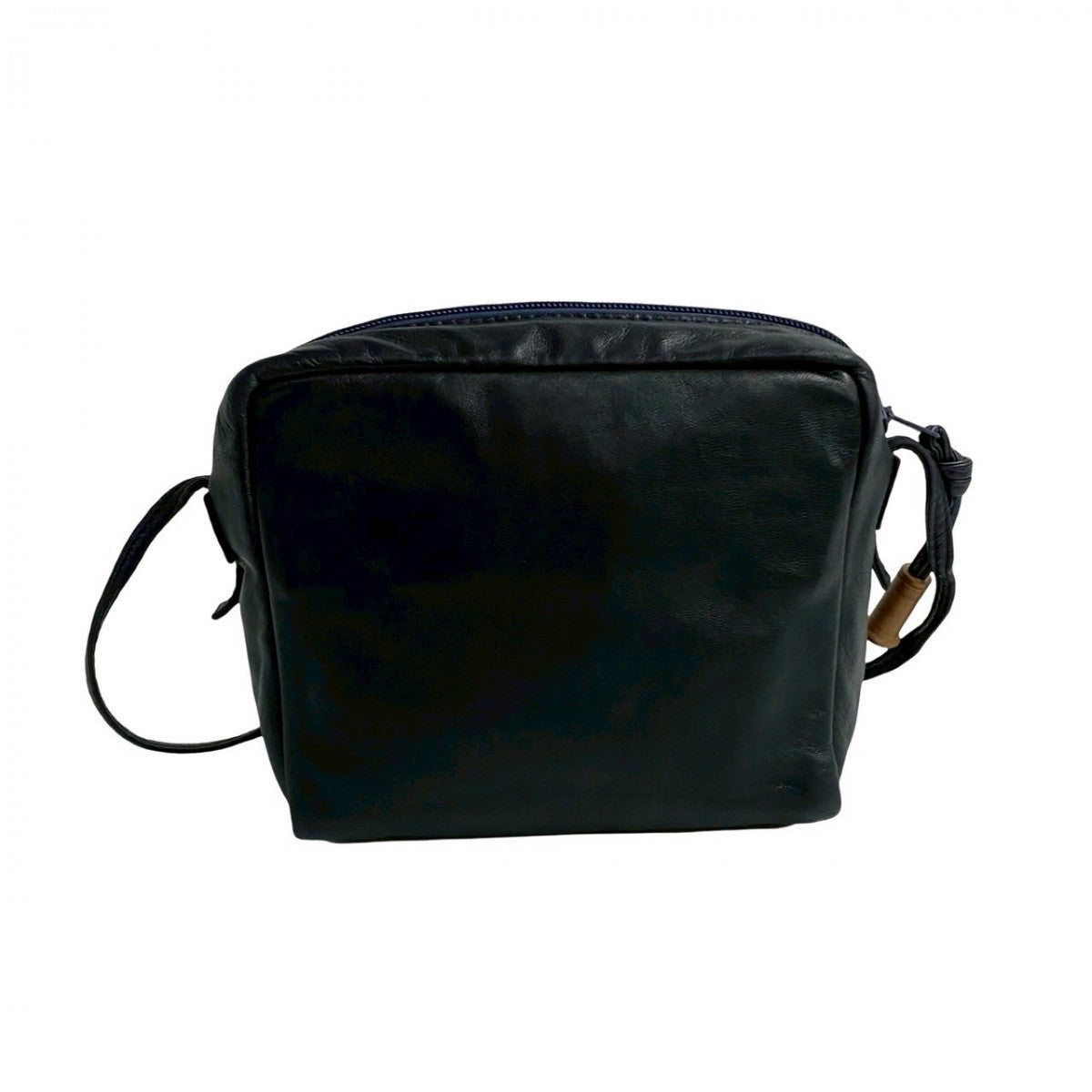 LOEWE Shoulder Bag leather Navy Anagram logo Women(Unisex) Used Authentic