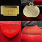 CELINE Handbag Calfskin, Leather black Triomphe logo Metal Women Used Authentic