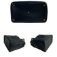 GUCCI Handbag leather Navy Bamboo Women Used Authentic