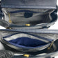 GUCCI Handbag leather Navy Bamboo Women Used Authentic