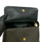 CELINE Shoulder Bag Leather, PVC black Macadam Blazon Pattern Circle logo Metal Women Used Authentic
