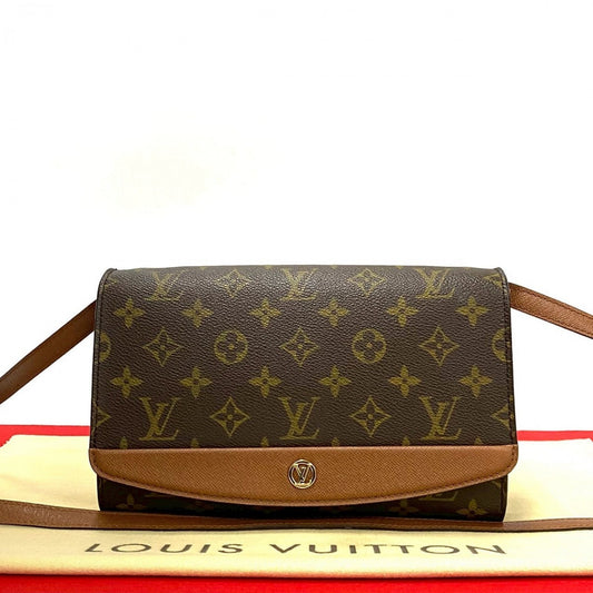 LOUIS VUITTON Shoulder Bag M51798 Leather, PVC Brown Monogram Bordeaux24 Women Used Authentic