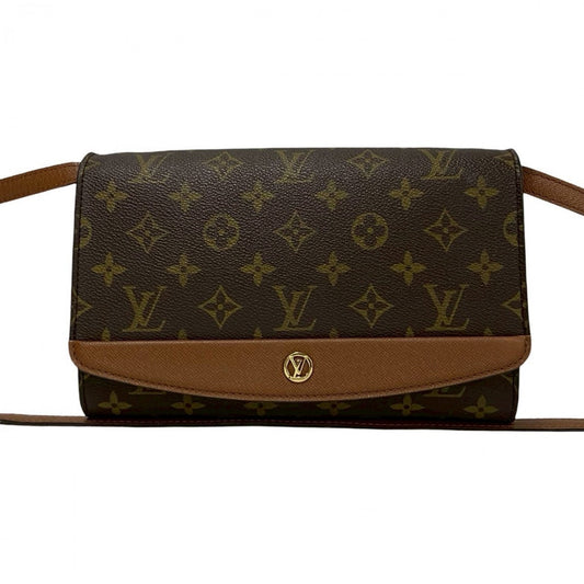 LOUIS VUITTON Shoulder Bag M51798 Leather, PVC Brown Monogram Bordeaux24 Women Used Authentic