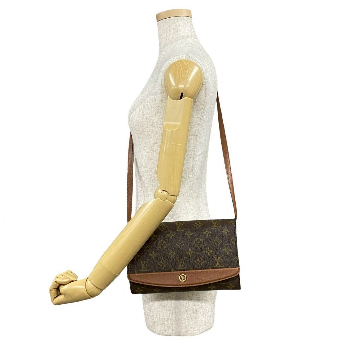 LOUIS VUITTON Shoulder Bag M51798 Leather, PVC Brown Monogram Bordeaux24 Women Used Authentic