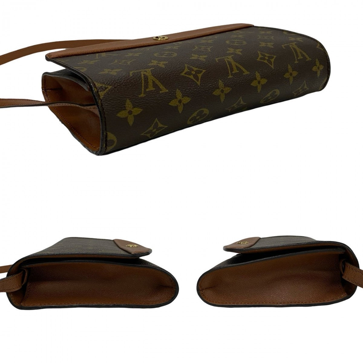 LOUIS VUITTON Shoulder Bag M51798 Leather, PVC Brown Monogram Bordeaux24 Women Used Authentic