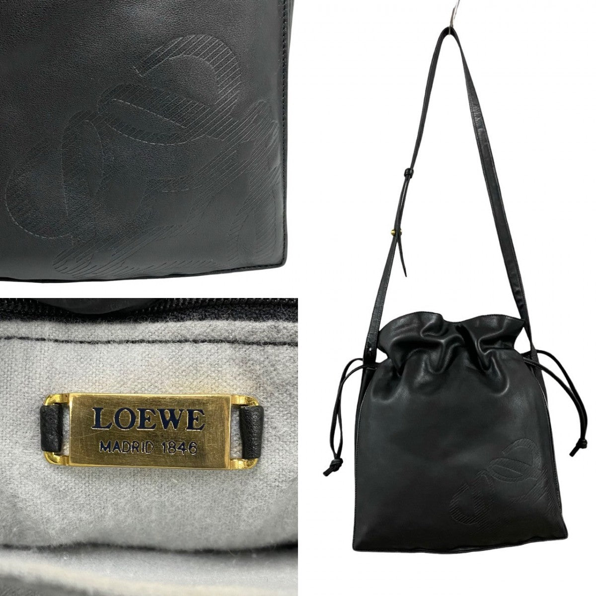 LOEWE Shoulder Bag leather black