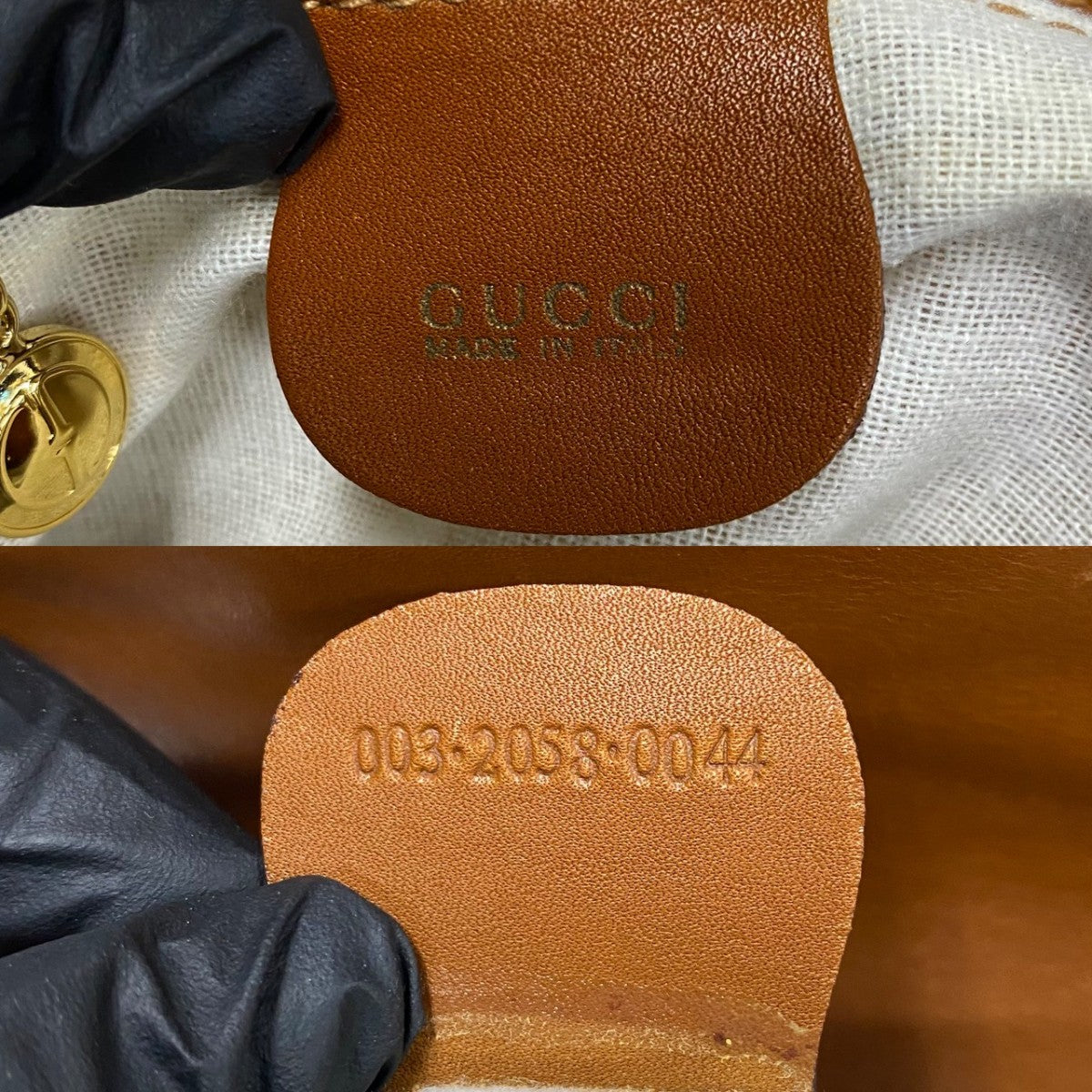 GUCCI Backpack leather Brown Bamboo Sherry Line