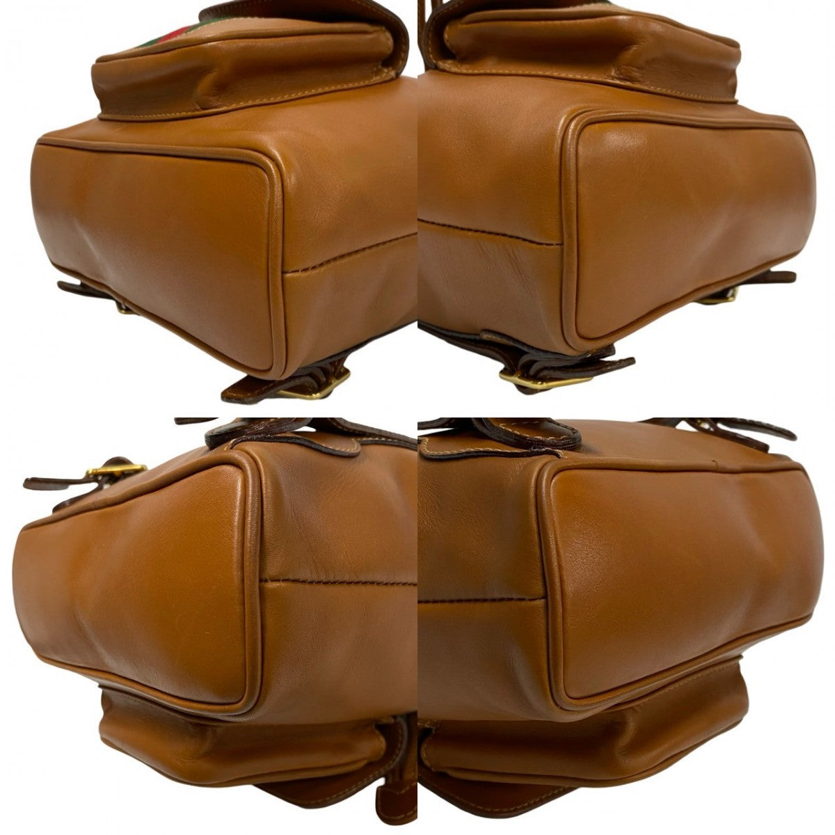 GUCCI Backpack leather Brown Bamboo Sherry Line