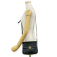 CELINE Shoulder Bag leather black Triomphe logo Metal Women Used Authentic