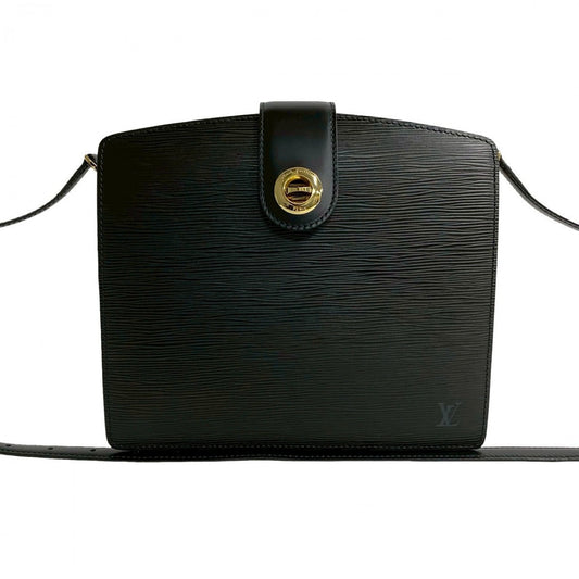LOUIS VUITTON Shoulder Bag M52342 leather black Epi Capuchin Women Used Authentic