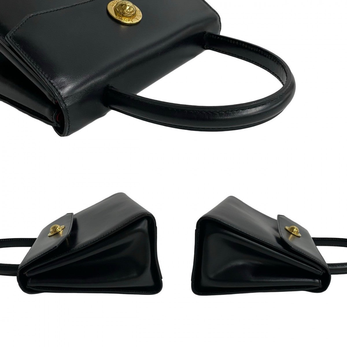 CELINE Handbag Calfskin, Leather black Star Ball Metal Women Used Authentic