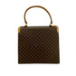 CELINE Shoulder Bag Leather, PVC Brown Macadam Blason Triomphe Pattern logo ring Metal Women Used Authentic