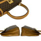 CELINE Shoulder Bag Leather, PVC Brown Macadam Blason Triomphe Pattern logo ring Metal Women Used Authentic