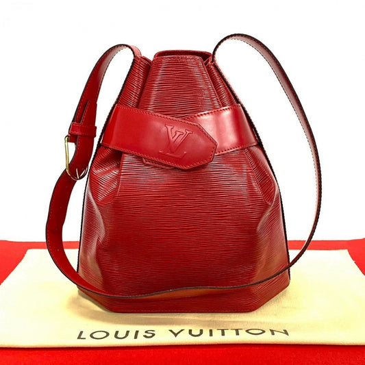 LOUIS VUITTON Shoulder Bag M80157 Epi Leather Red Epi Sac De Paul PM Women Used Authentic