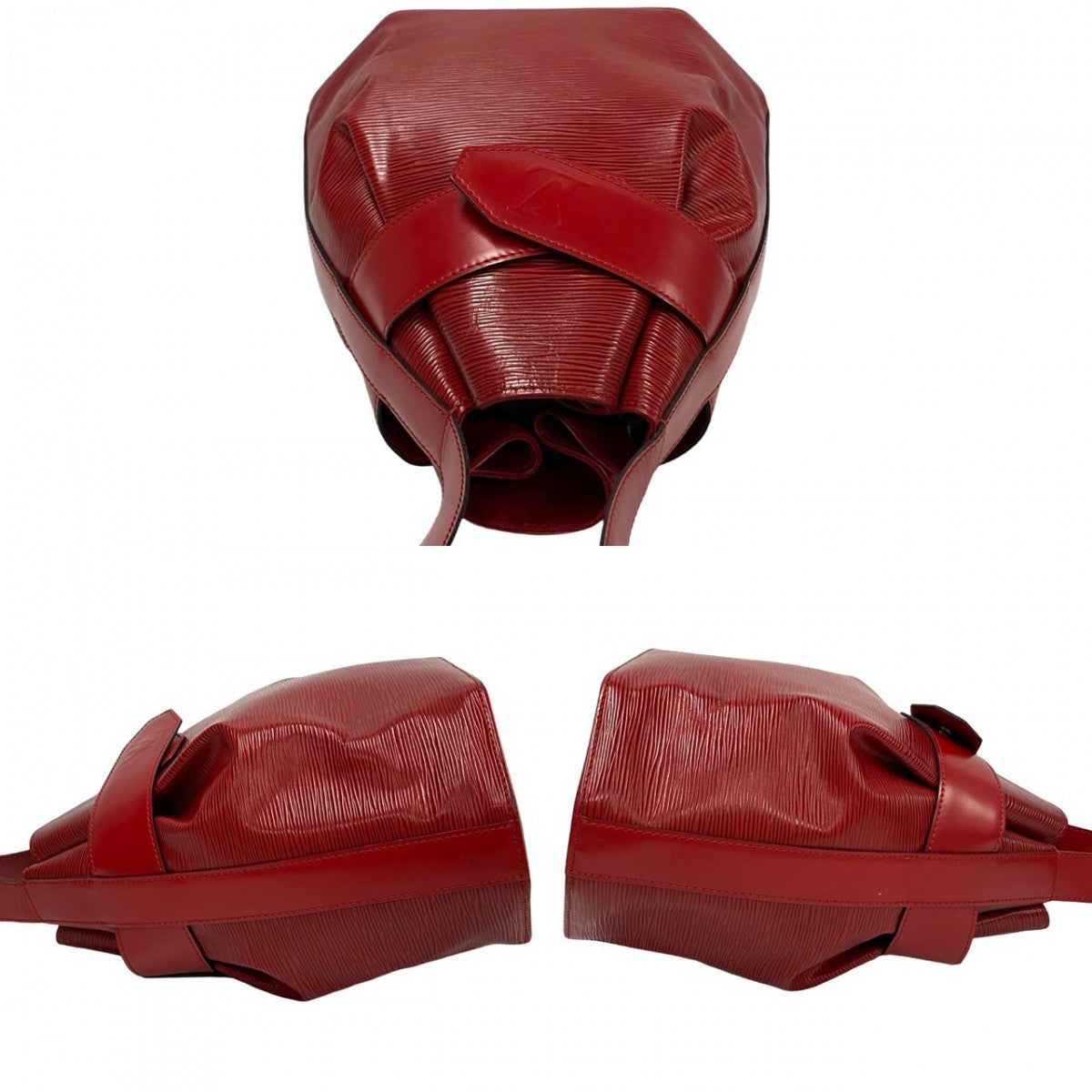 LOUIS VUITTON Shoulder Bag M80157 Epi Leather Red Epi Sac De Paul PM Women Used Authentic