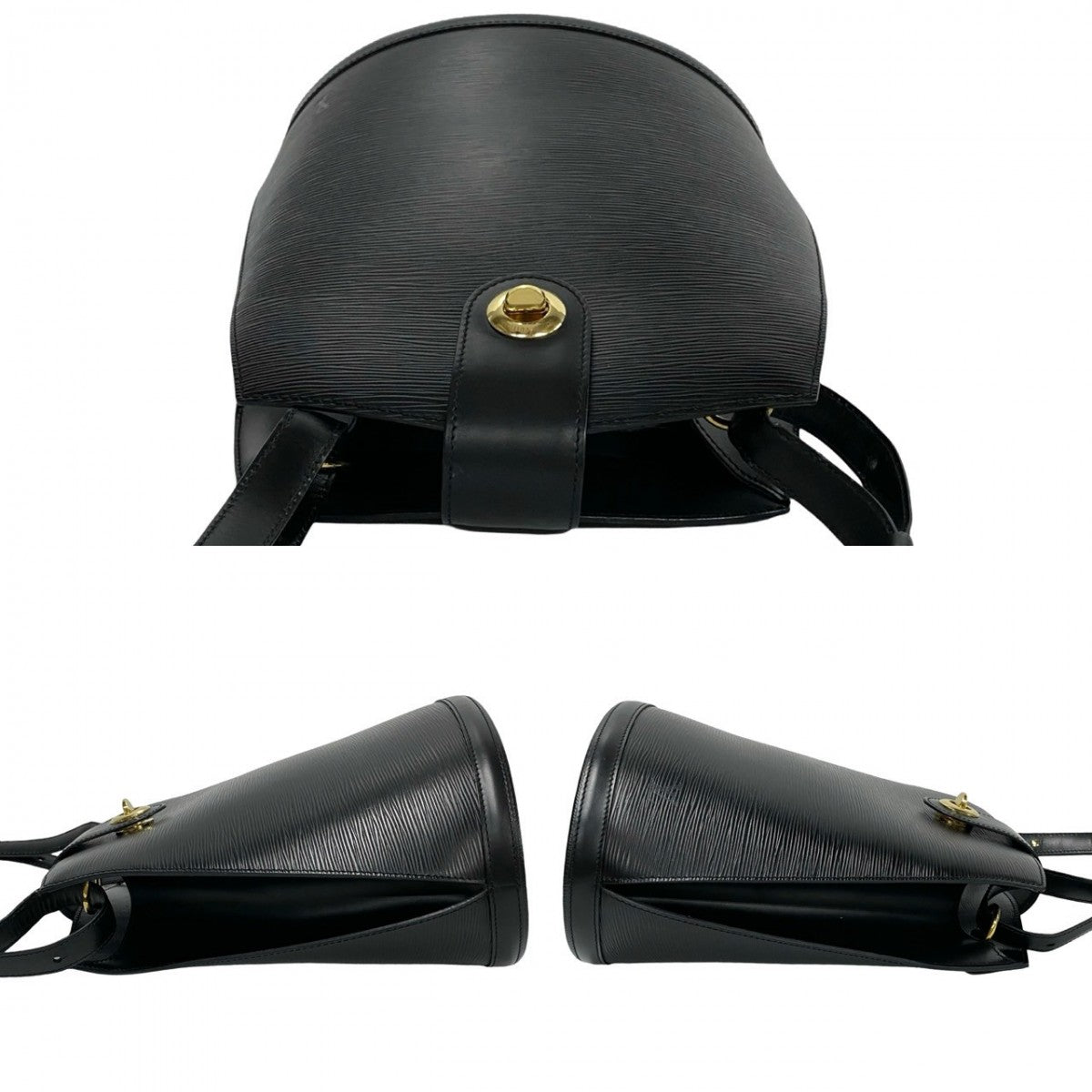 LOUIS VUITTON Shoulder Bag M52252 Epi Leather black Epi Cluny