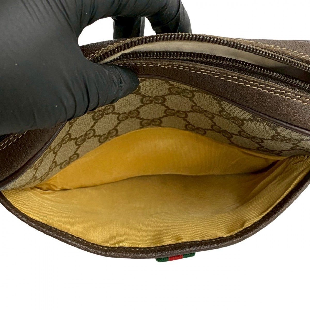 GUCCI Shoulder Bag leather Brown Sherry line