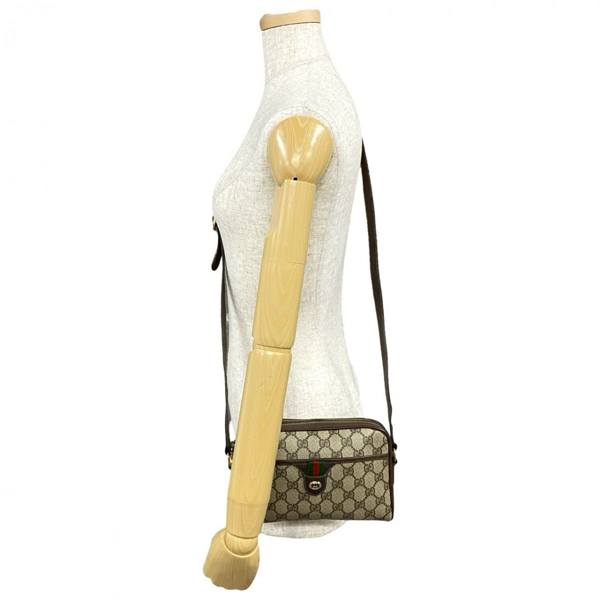 GUCCI Shoulder Bag leather Brown Sherry line