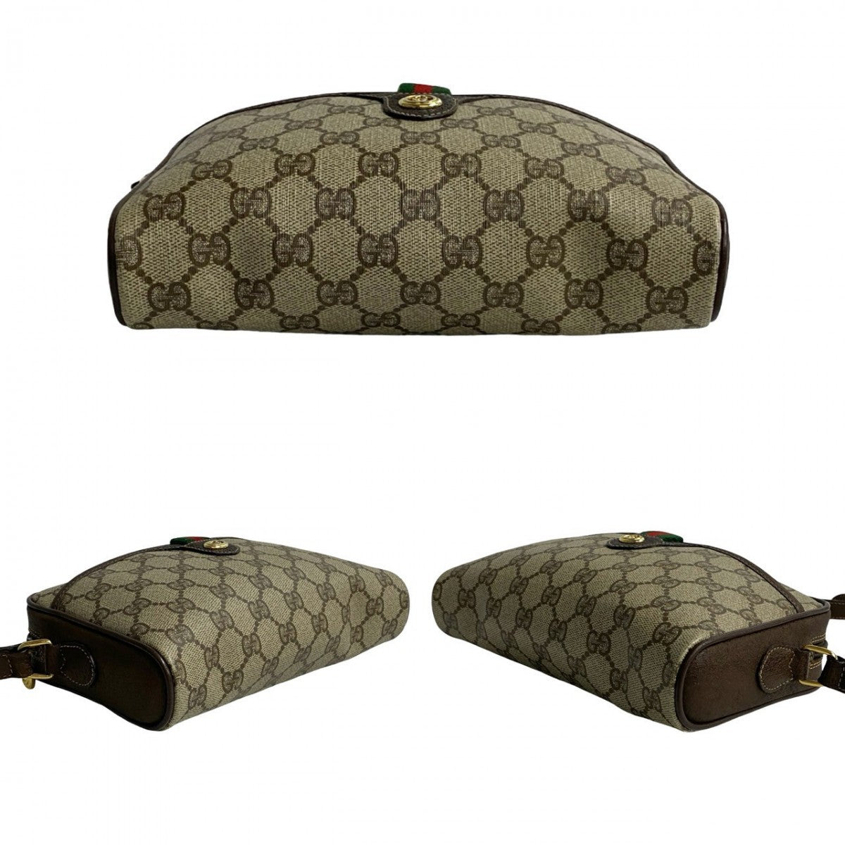 GUCCI Shoulder Bag leather Brown Sherry line