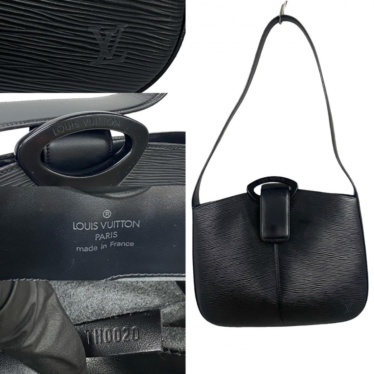 LOUIS VUITTON Shoulder Bag M52162 Epi Leather black Epi Revli