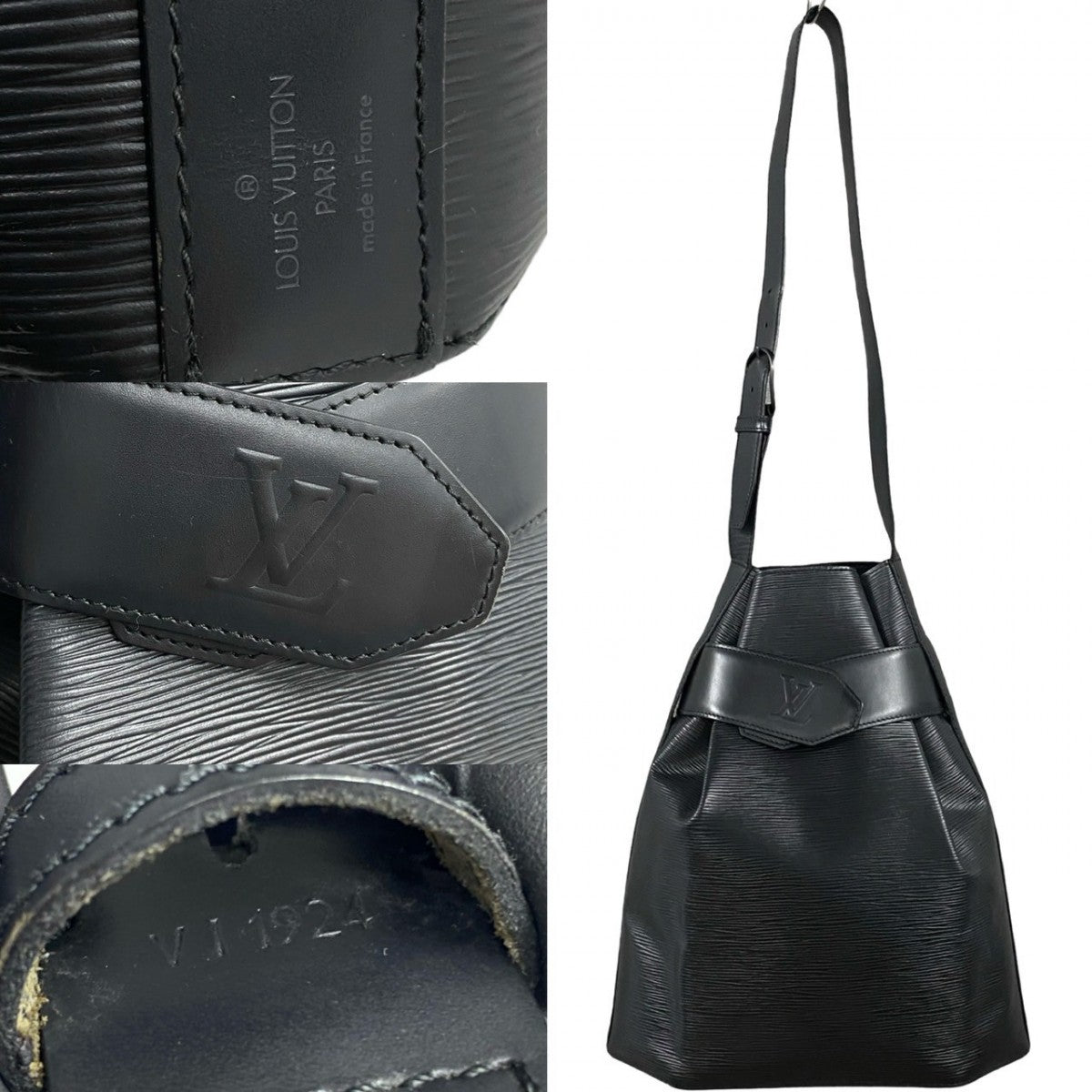 LOUIS VUITTON Shoulder Bag M80155 Epi Leather black Epi Sac De Paul GM Women Used Authentic