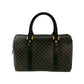 CELINE Handbag Leather, PVC black Macadam Blason Triomphe Pattern Women Used Authentic