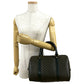 CELINE Handbag Leather, PVC black Macadam Blason Triomphe Pattern Women Used Authentic