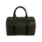 CELINE Handbag Leather, PVC black Macadam Blason Triomphe Pattern Women Used Authentic