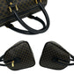 CELINE Handbag Leather, PVC black Macadam Blason Triomphe Pattern Women Used Authentic