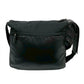 PRADA Shoulder Bag leather black logo mens Used Authentic