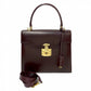GUCCI Shoulder Bag leather wine-red Ready lock