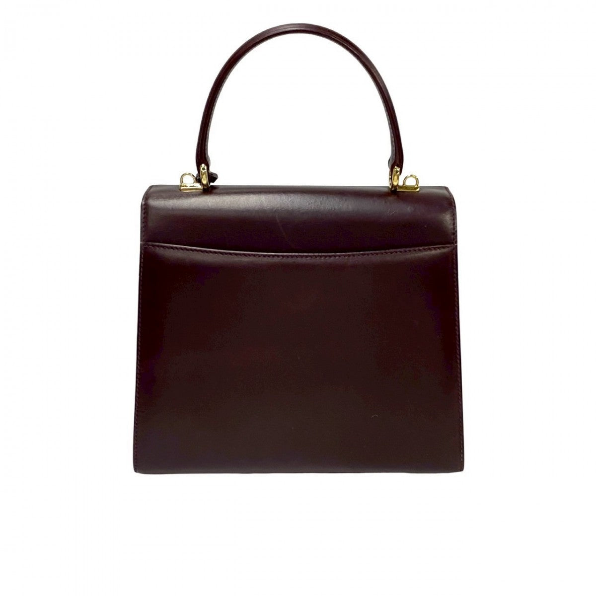 GUCCI Shoulder Bag leather wine-red Ready lock