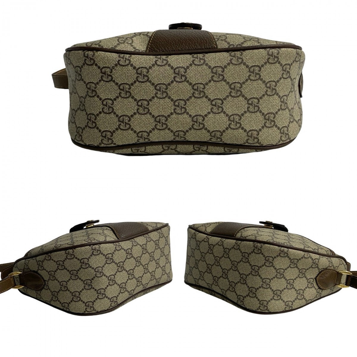 GUCCI Shoulder Bag leather Brown Sherry line