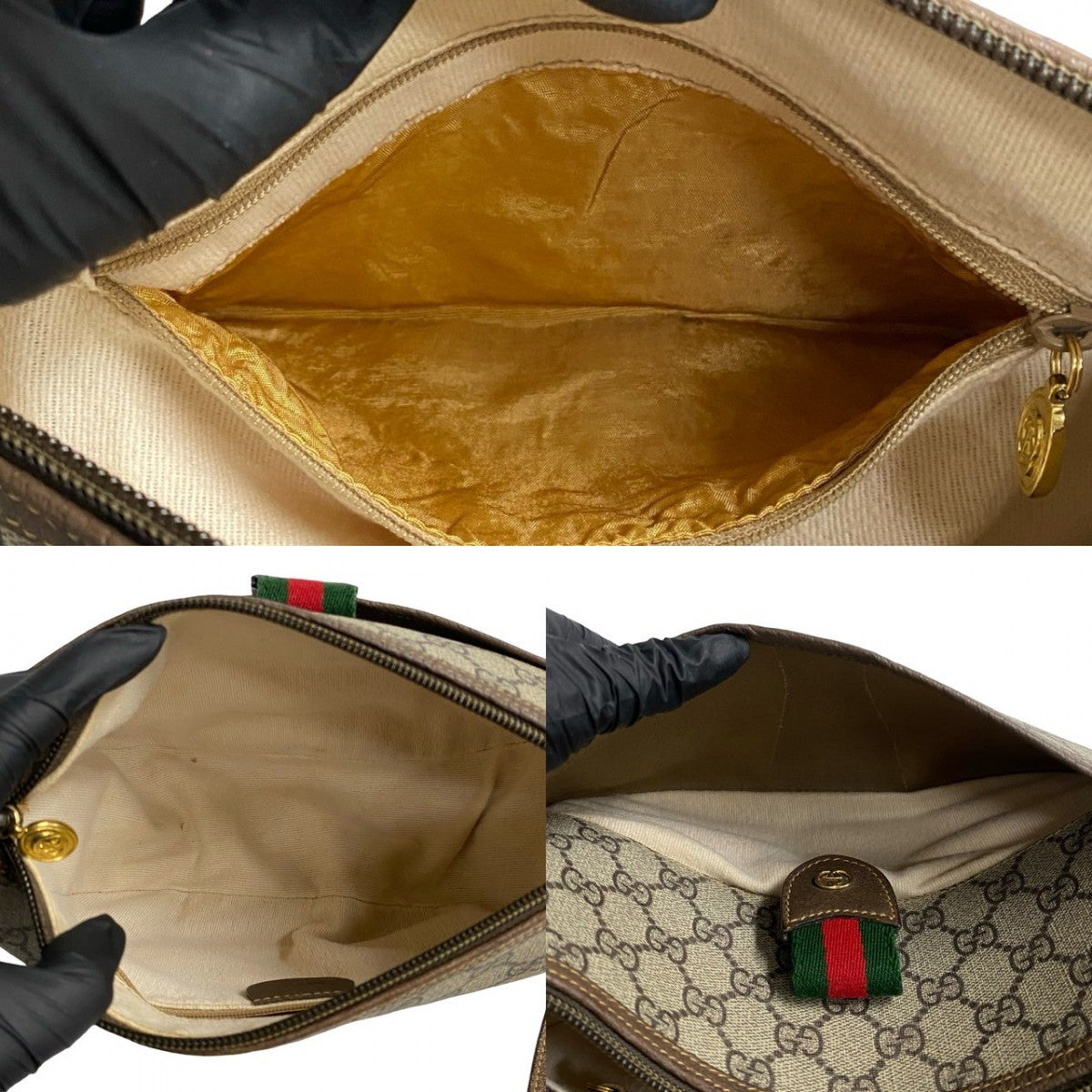 GUCCI Shoulder Bag leather Brown Sherry line