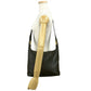 CELINE Shoulder Bag Leather, PVC black Macadam Blazon Triomphe Pattern Circle Logo Metal Women Used Authentic