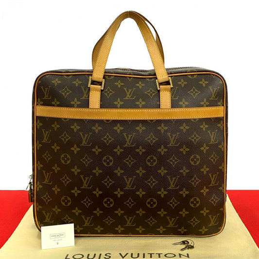 LOUIS VUITTON Business bag M53343 Leather, PVC Brown Monogram Portodocument Pegasus mens Used Authentic